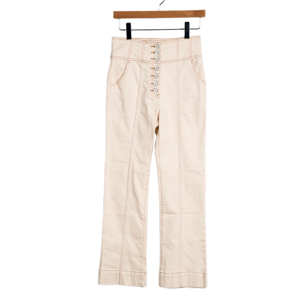 Ulla Johnson Straight Leg Ellis Pants Cream